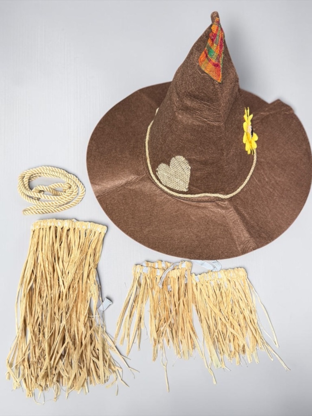 NWOT Kids Scarecrow Costume Accessory Set w/ Hat - Picture 5 of 10